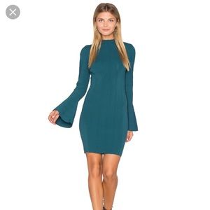 Keepsake XS long sleeve mini dress Green Holiday